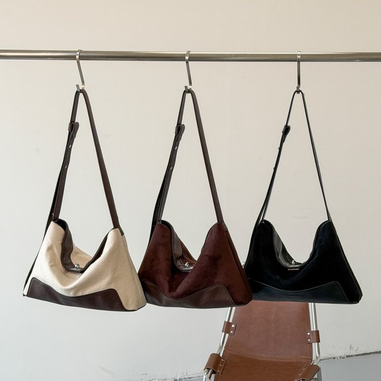 Women's Hobo Bag with Magnetic Closure - Fall 2026 - White,Black,Brown - One Size