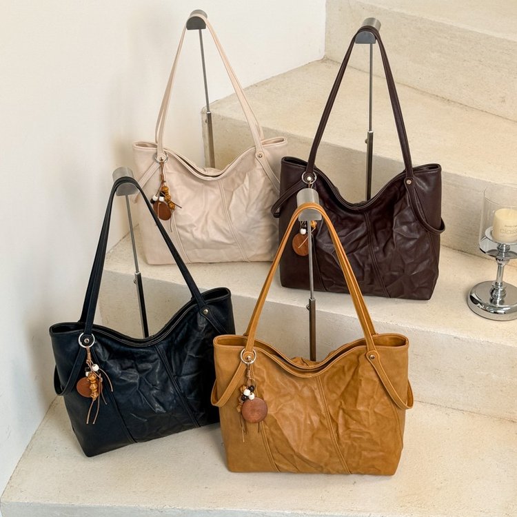 Women's Hobo Bag Open Top Yellow Brown One Size
